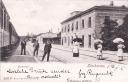 Bahnhof Stockerau 1904, Ausgangspunkt der in diesem Jahr eröffneten Flügelbahnlinie nach Absdorf-Hippersdorf